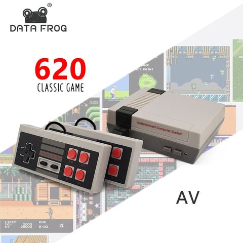 DATA FROG Mini TV Game Console 8 Bit Retro Video Game Console Built-In 620  Games Handheld Gaming Player Best Gift